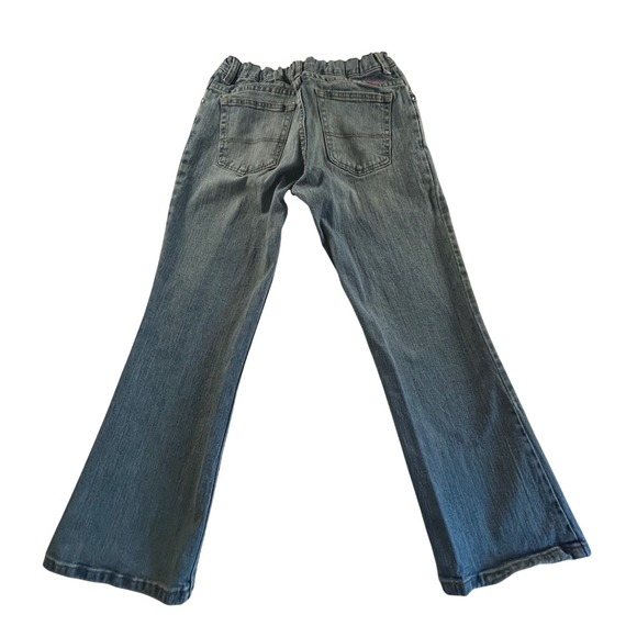 Wrangler Jeans Womens Size 14 Husky Flare Leg Light Wash Denim Pants Stretch - Picture 2 of 10